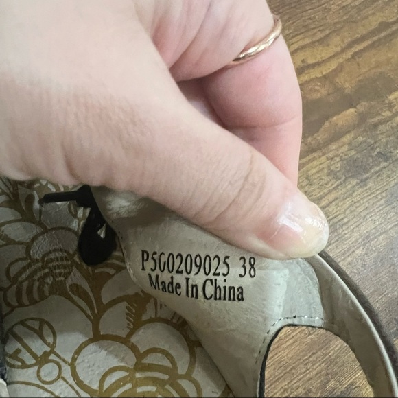 Fly London Ylva Wedge Lace-Up Mettalic Leather Sandal Shoe 38 7-7.5 Boho Grunge - Picture 8 of 11